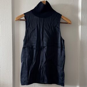 Rag & Bone Navy Sleeveless Turtleneck
